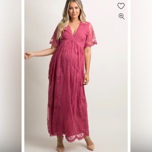PinkBlush lace maxi dress maternity